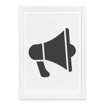 Megaphone Icon - Framed poster (27 × 37 cm) - white - Front