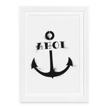 Anchor Ahoy - Framed poster (27 × 37 cm) - white - Front