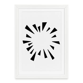 Comic Effect Burst Balloon - Framed poster (27 × 37 cm) - white - Front