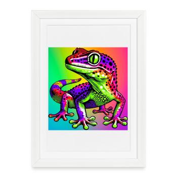 Gecko - Framed poster (27 × 37 cm) - white - Front