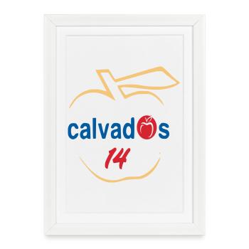 Calvados 14  - Affiche encadrée (27 × 37 cm) - blanc - Devant