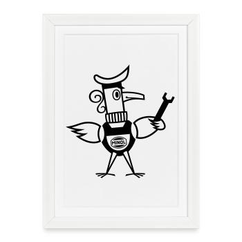 Minol Oriole v.1 (Color Changeable) - Framed poster (27 × 37 cm) - white - Front