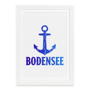 Bateau de vacances au lac de Constance - Affiche encadrée (27 × 37 cm) - blanc - Devant