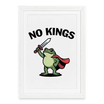 Portland Resistance Frog - USA Protest T-Shirt - Framed poster (27 × 37 cm) - white - Front