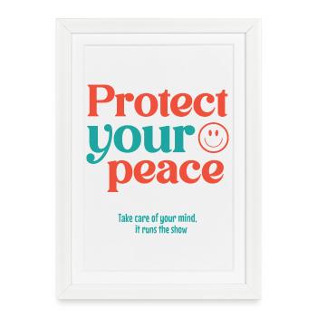 Protect Your Peace - Framed poster (27 × 37 cm) - white - Front