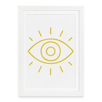 Motif Golden Eye Glow - Affiche encadrée (27 × 37 cm) - blanc - Devant