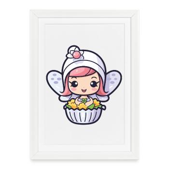 Fairy Baking Cake Baking Fairy - Framed poster (27 × 37 cm) - white - Front