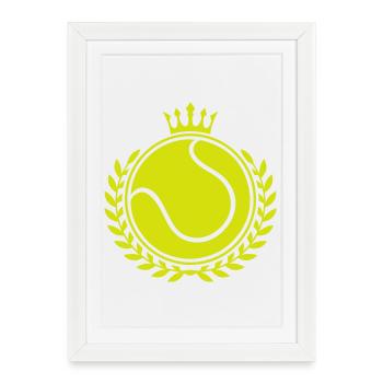 Tennis Symbol - Framed poster (27 × 37 cm) - white - Front