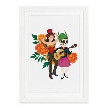 LOS WONDER MUERTOS - nice people - Affiche encadrée (27 × 37 cm) - blanc - Devant