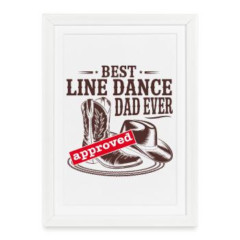 Le meilleur papa de danse en ligne - Affiche encadrée (27 × 37 cm) - blanc - Devant