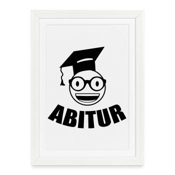 Abitur pour étudiants nerds - Affiche encadrée (27 × 37 cm) - blanc - Devant