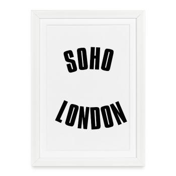 Logo du Cercle de SoHo London - Affiche encadrée (27 × 37 cm) - blanc - Devant