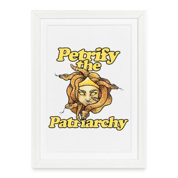 Pétrifier le patriarcat - Affiche encadrée (27 × 37 cm) - blanc - Devant