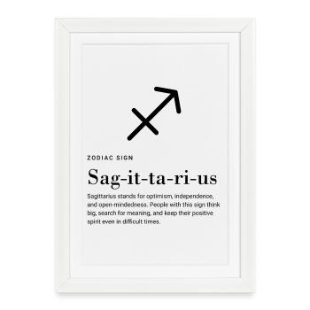 Sagittarius - Zodiac Sign - Framed poster (27 × 37 cm) - white - Front