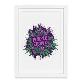 Purple Skunk - Framed poster (27 × 37 cm) - white - Front