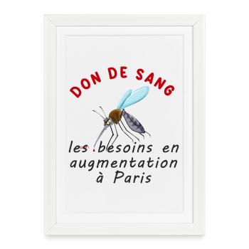 Don_de_sang_les_besoins_en_augmentation_a_Paris - Affiche encadrée (27 × 37 cm) - blanc - Devant