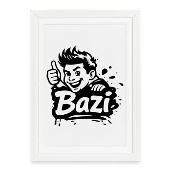 Bazi - Framed poster (27 × 37 cm) - white - Front
