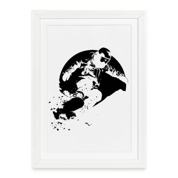 Snowboarders - Affiche encadrée (27 × 37 cm) - blanc - Devant