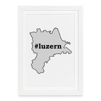 LU Lucerne - Affiche encadrée (27 × 37 cm) - blanc - Devant