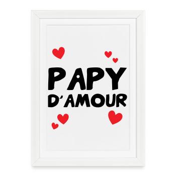 Grandpa of Love – Family Tenderness Humor Gift - Framed poster (27 × 37 cm) - white - Front