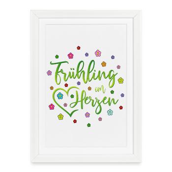 Spring in the heart - Framed poster (27 × 37 cm) - white - Front