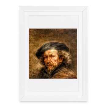 Old Master Portrait Light - Framed poster (27 × 37 cm) - white - Front