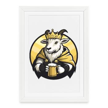 Mountain Goat Beer Funny - Framed poster (27 × 37 cm) - white - Front