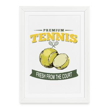 Sweat à capuche de tennis premium frais, chemise, tasse, sac - Affiche encadrée (27 × 37 cm) - blanc - Devant