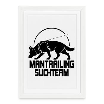 German Shepherd Mantrailing Search Team Dogs - Framed poster (27 × 37 cm) - white - Front