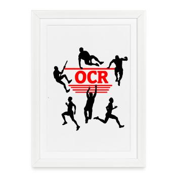 Puissance OCR – Conception de courses d’obstacles - Affiche encadrée (27 × 37 cm) - blanc - Devant