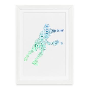 Les joueurs de pickleball conçoivent les fans de pickleball - Affiche encadrée (27 × 37 cm) - blanc - Devant