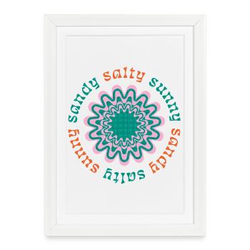 Mandala de l’Âme Salée - Affiche encadrée (27 × 37 cm) - blanc - Devant