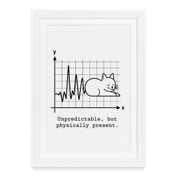 Unpredictable but Physically Present - Framed poster (27 × 37 cm) - white - Front
