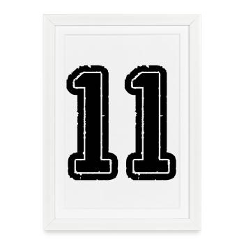 11 - Affiche encadrée (27 × 37 cm) - blanc - Devant