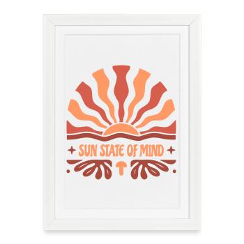 Un état d’esprit solaire : un été inspiré de la nature - Affiche encadrée (27 × 37 cm) - blanc - Devant