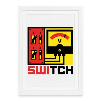 Electrical Box Switch Panel Graphic - Framed poster (27 × 37 cm) - white - Front