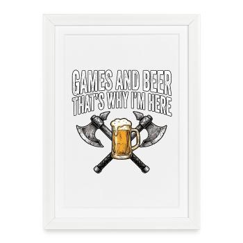 Medieval Axe Games Beer - Framed poster (27 × 37 cm) - white - Front