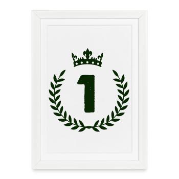 1_kranz_krone - Affiche encadrée (27 × 37 cm) - blanc - Devant