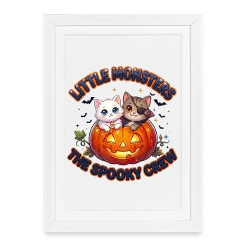Little Monsters The Spooky Crew - Framed poster (27 × 37 cm) - white - Front