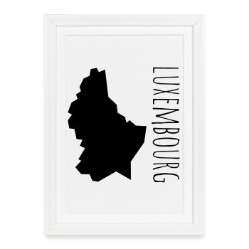 luxembourg - Affiche encadrée (27 × 37 cm) - blanc - Devant