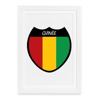 Guinée - Affiche encadrée (27 × 37 cm) - blanc - Devant