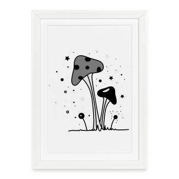 Magic mushrooms - Framed poster (27 × 37 cm) - white - Front