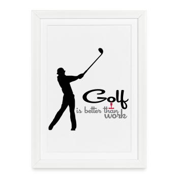 golf - Affiche encadrée (27 × 37 cm) - blanc - Devant