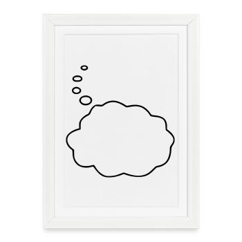 Speech Bubble / Thought Bubble - Framed poster (27 × 37 cm) - white - Front