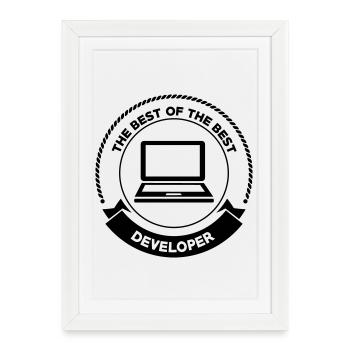 Developer - Framed poster (27 × 37 cm) - white - Front
