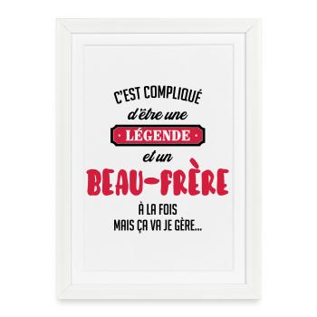 Belle Beau-Frère / Belle-Sœur / Beau Frere / Belle - Affiche encadrée (27 × 37 cm) - blanc - Devant