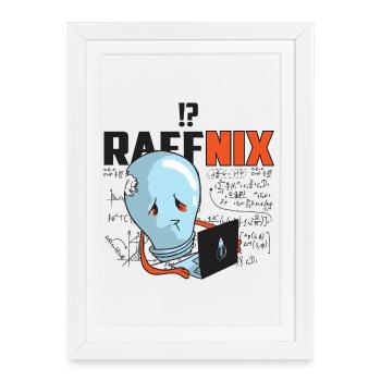 Ampoule Raffnix - Affiche encadrée (27 × 37 cm) - blanc - Devant