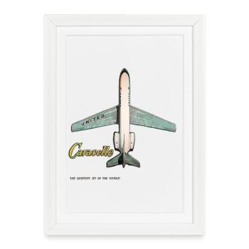 CARAVELLE creation Louis RUNEMBERG © Adagp - Framed poster (27 × 37 cm) - white - Front