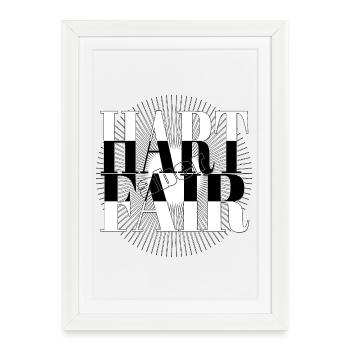 DUR mais JUSTE - Affiche encadrée (27 × 37 cm) - blanc - Devant