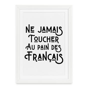 boulangerie, pâtissier, baguette, boulanger - Affiche encadrée (27 × 37 cm) - blanc - Devant